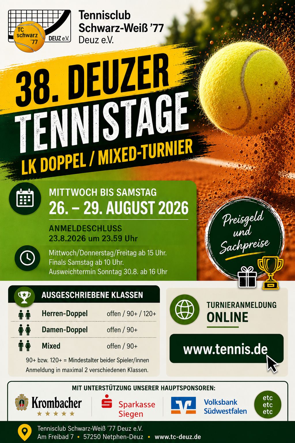 Poster TC Deuz Turnier 2026